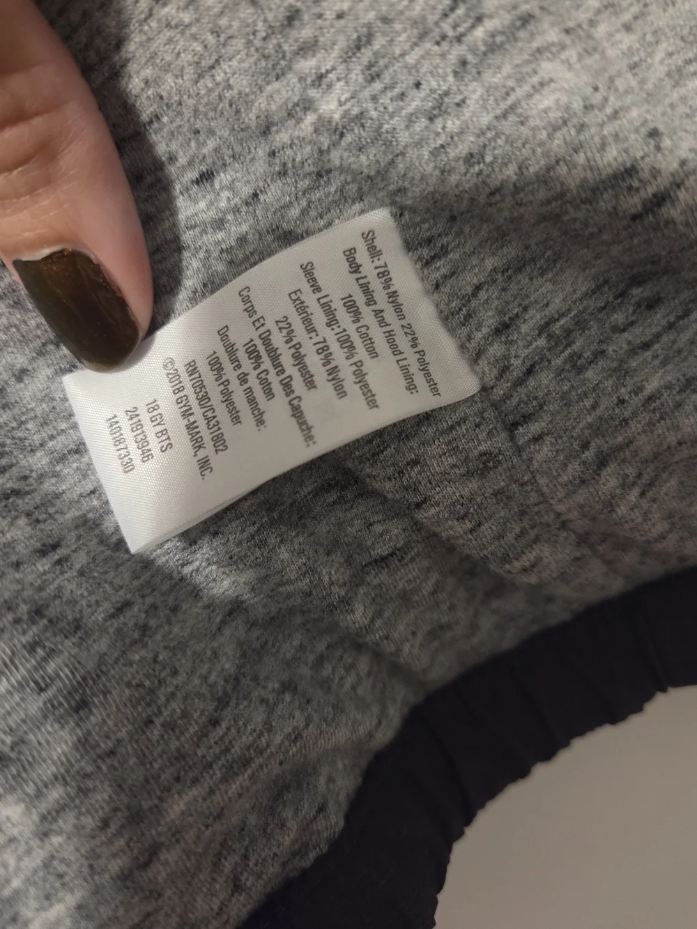 Gymboree Boys Black Hooded Windbreaker with Gray Lining